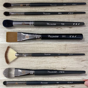 Yalina Premium nuovo stile cosmetico nero manico in legno Set di pennelli per il trucco di capra su misura per <span class=keywords><strong>le</strong></span> donne della signora - Product Image 2