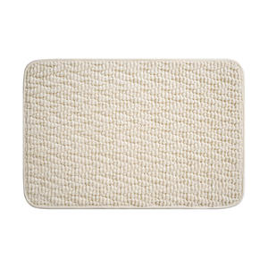 Tapis de bain rectangulaire, couleur unie, matériau mélangé, absorbant, antidérapant, pour salle de bain - Product Image 1