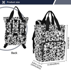 Large Capacity Custom Design Leopard Waterproof Women Mommy Bag Baby <b>Diaper</b> <b>Caddy</b> Maternity <b>Diaper</b> Bag Backpack with Logo - Product Image 3