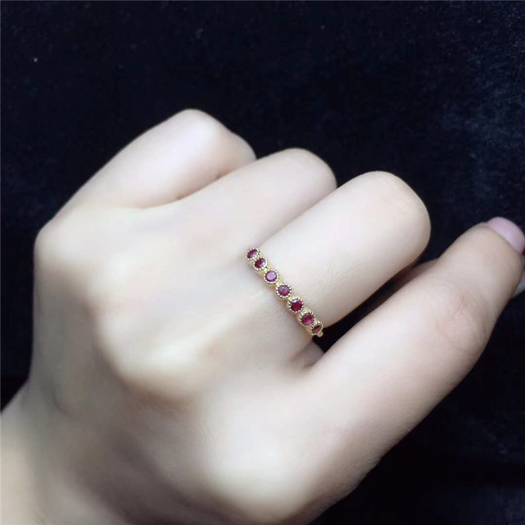 Anello rubino oro naturale 18k