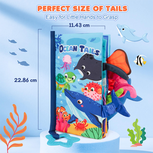 Libros <span class=keywords><strong>de</strong></span> Tela para Bebés con Texturas para Tocar y Sentir, Libros <span class=keywords><strong>de</strong></span> Aprendizaje Educativos, Libros Sensoriales Suaves - Product Image 2