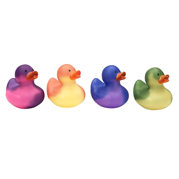 Eco-friendly PVC 31 degree temperature design your own change color bath duck floating vinyl rubber duck