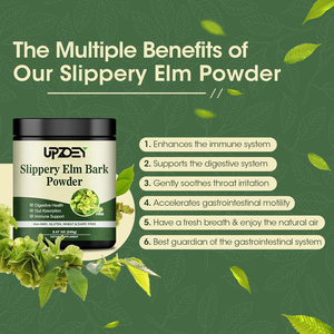 Gladde Iep Schors Poeder Verbeteren Het Immuunsysteem, Supplement Voor Ondersteuning Van De Spijsvertering En Darmgezondheid Voor Mannen En Vrouwen - Product Image 3