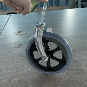 Roue avant de fauteuil roulant en PVC de 8 pouces, silencieuse, durable, absorbant les chocs, pour poussette d'âge avancé, équipement de fitness - Product Image 2