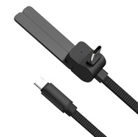 Câble de données coudé en alliage d'aluminium avec support de téléphone, charge rapide 60W/100W/240W, Type-C vers Type-C, 1 m, personnalisable avec logo, usine de Shenzhen