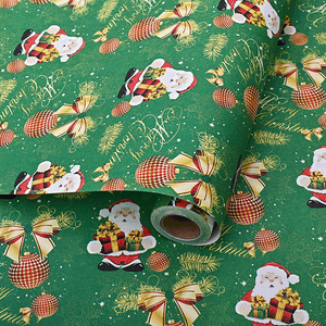 Nhà Máy Bán Buôn Tùy Chỉnh Chất Lượng Cao Kraft Giáng Sinh Gói Giấy Cuộn 5Meter Hot Bán Món Quà Giáng Sinh Bao Bì Giấy Cuộn - Product Image 6