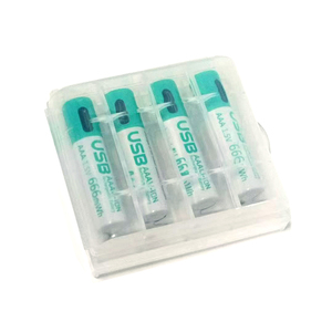 4pcs CE ROHS OEM Logo AA AAA 666mwh 3300mwh hình trụ Loại-C 1.5V Li-ion có thể sạc lại USB pin với 10 khe cắm sạc + cáp - Product Image 6