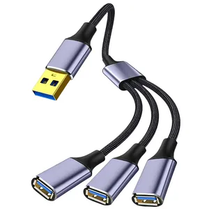 120 厘米全新 50 厘米/120 厘米 USB 2.0 转 3 X USB 集线器分线器延长线转换器适用于笔记本电脑和手机 - Product Image 2