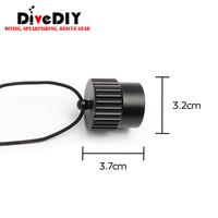 Capuchon anti-poussière femelle DIN en aluminium durable avec cordon pour valve de bouteille de plongée sous-marine