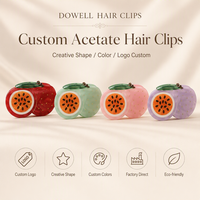 DOWELL Fantasievolle Passievrucht Vorm Cellulose Acetaat Haar Klauw Clip Premium Eco-vriendelijke Haaraccessoires voor Groothandel