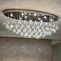 Plafonnier LED encastré de luxe moderne français avec capteur de mouvement, cristal, IP33, haut de gamme pour chambre et salon