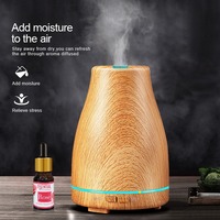 Diffuseur d'arômes créatif en bois grainé, bouteille de saké, 130 ml, humidificateur ultrasonique miniature pour la maison, minuterie 2-8 heures, bruit 36 dB