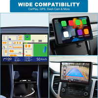 Support CD pour écran CarPlay avec boule de 17 mm pour téléphone portable, moniteur de voiture 4-11 pouces, support tablette Android Auto