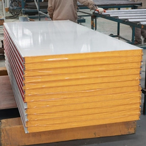 Trọng lượng nhẹ EPS mở rộng Polystyrene bọt bánh sandwich Bảng điều khiển cách nhiệt tốt <span class=keywords><strong>Polyurethane</strong></span> tấm kim loại cho phòng lạnh hội thảo - Product Image 3