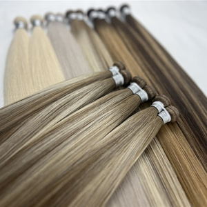 Extensiones de Cabello Humano Ruso Triple Virgen de Doble Trama, Finas, Invisibles, Rizadas, Onduladas, Slavic European Genius Weft, 12a - Product Image 1