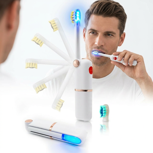 Cepillo de Dientes Eléctrico Sónico Portátil de Viaje con Limpieza UVC, Cepillo de Dientes Eléctrico Blanqueador Personalizado para Adultos, Cepillo de Dientes de Viaje - Product Image 1