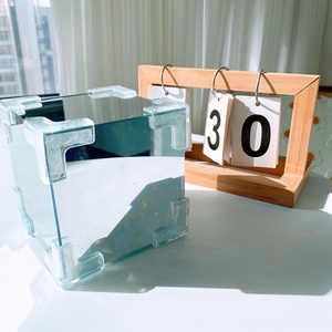 Diy Magic <b>Cube</b> RoseTulip Mirror Toys Led Display Party/Valentine's Day Decor Colorful Magic <b>Cube</b> Flowers Gift Box - Product Image 5