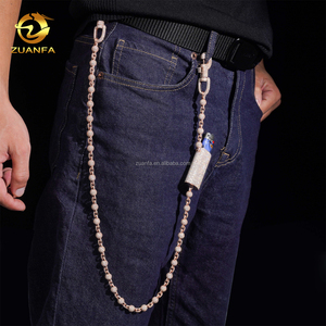 Étui à briquet personnalisé de luxe pour rappeur, en or rose, GRA Hip Hop Iced Out, en argent 925, avec moissanite VVS <span class=keywords><strong>et</strong></span> chaîne à perles - Product Image 2