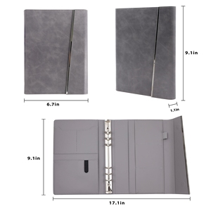 YUHe สมุดโน๊ตสั่งทำสมุดบันทึกแบบมีซิป, สมุดโน๊ตหนังสมุดโน๊ตแบบมีห่วง6ห่วงสามารถเติมได้ - Product Image 2