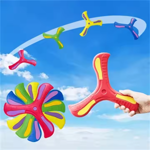 Colorido juguete deportivo al aire libre disco volador interactivo <span class=keywords><strong>Boomerang</strong></span> suave con tres hojas para niños y adultos jugar - Product Image 5