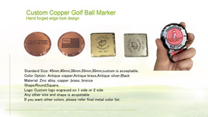Хит продаж, популярные 38 мм маркеры для мяча для гольфа, объемные пустые металлические маркеры для гольфа для лазерной гравировки - Product Image 3