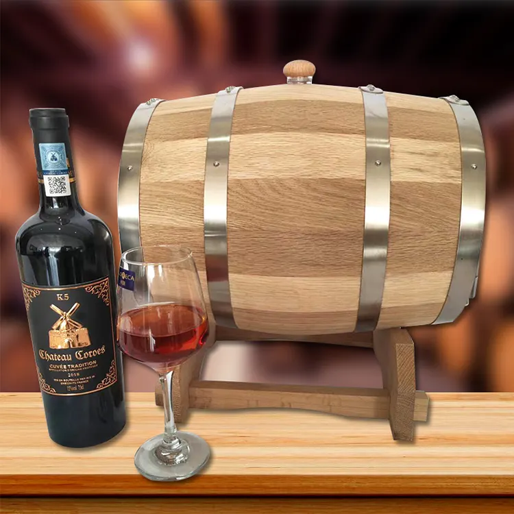 Wooden Barrel 3L 5L 10L High Quality Oak Wood Barrel For Whiskey, Wine, Rom