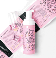 Etiqueta Étiquettes adhésives cosmétiques imprimées en rouleau imperméables brillantes Autocollants pour bouteilles Emballage Logo Vinyle Étiquette privée Autocollant personnalisé