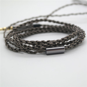 Cable de repuesto para auriculares con cable plateado de 4 hilos MMCX, con micrófono y control remoto para SE835 SE215 SE325 - Product Image 2