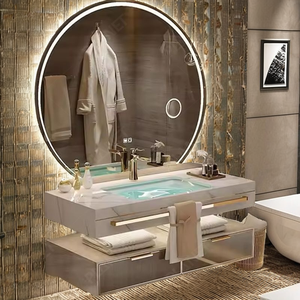 Hiện đại hot-bán nhà máy bán buôn vanities phòng tắm giá cả hợp lý hiện đại ván ép hạt đồ nội thất phòng tắm cao - Product Image 2