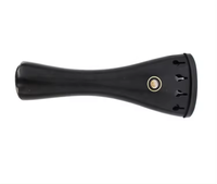 Full Size Ebony Wood Violin Parts Set Violin Accessories with Shell Inlay Chin Rest Tail Piece Peg and End Pin