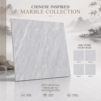 Carrelage en porcelaine moderne élégant 800x800mm, texture marbre naturel, une pierre quatre faces, pour appartement, fourniture directe usine