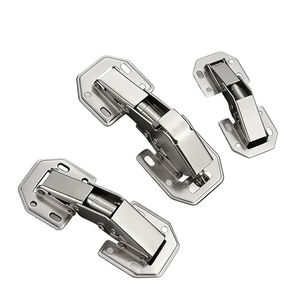 Charnière en fer non perforée KAERBAIDE, charnière de porte rabattable, amortisseur hydraulique, fonction inversée, design pliable plat, cuisine, salon - Product Image 1