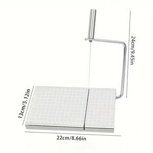 เครื่องตัดชีสแบบมือหมุนอเนกประสงค์ สแตนเลส พร้อมลวดตัดสำหรับหั่นแฮมและชีส  รวมแผ่นรองตัด - Product Image 6