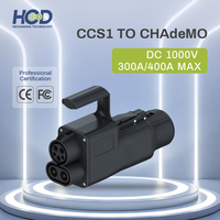 Adaptateur de prise de charge pour véhicule électrique HCD CCS1 vers CHAdeMO DC, 300A, courant élevé, IP65, étanche, connecteur de charge rapide pour véhicule électrique