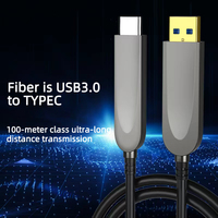 Kabel ekstensi AOC USB 3.0 kecepatan tinggi, kabel ekstensi 5Gbps hingga 50meter, kabel ekstensi sinyal Serat Optik sepuluh serat gigabit