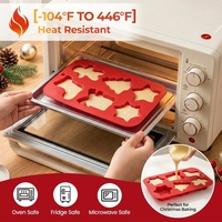 Moule à gâteau en silicone SILIKOLOVE Factory à 6 cavités, flocon de neige de Noël, formes variées, LFGB, platine, sans BPA, qualité alimentaire