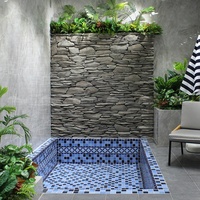 Accessoires de piscine en gros : Bordure d'angle en carrelage céramique bleu émaillé pour piscine