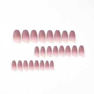 12 faux ongles en acrylique style français, romantiques, artistiques, en forme d'amande, couleur bonbon, à coller, pour rendez-vous et soirées - Product Image 2