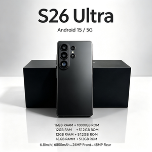 Teléfono Inteligente S26 Ultra, 16 GB, 1 TB, 7.3 Pulgadas, Lápiz Integrado, 108 MP, LTE, Celular, Doble SIM, Pantalla, Teléfono Móvil 5G, Android, S26 Ultra - Product Image 1