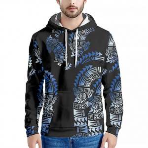 Sublimación sudaderas con capucha para hombres Polynesian Tribal Samoa Fiji Masi Tapa estampado de flores personalizado su logotipo o imagen Jampers sudaderas con capucha - Product Image 3