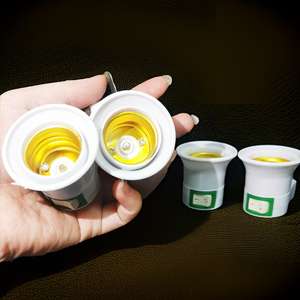 Douilles de lampe LED <span class=keywords><strong>E27</strong></span> <span class=keywords><strong>E14</strong></span> en plastique testées en usine, supports de lampe, douilles de prise, <span class=keywords><strong>adaptateur</strong></span> de prise EU US avec interrupteur AC 85-165V - Product Image 5