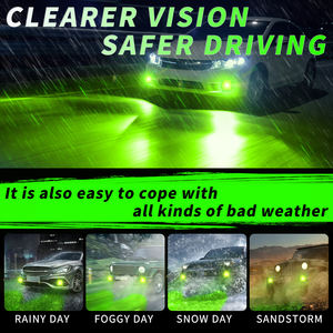 Installation directe ampoules antibrouillard automatiques Plug and Play <span class=keywords><strong>H7</strong></span> <span class=keywords><strong>ampoule</strong></span> de phare Led 9005 HB3 9006 voiture vert citron pour lampe Led - Product Image 6