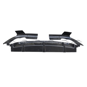 Carbon 3 Pcs Rear Bumper Lip Chin Spoiler Rear <b>Splitter</b> for BMW G06 X6M G05 X5M 2020+ - Product Image 2