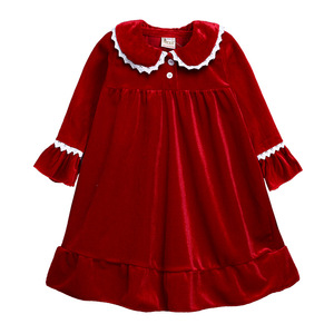 가족 매칭 크리스마스 잠옷 어린이 소년 소녀 버튼 업 잠옷 벨벳 겨울 엄마와 딸 매칭 여성 의류 세트 - Product Image 6