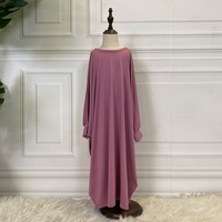 6379 #   Robe Abaya pour filles, mignonne, respirante, pour l'hiver, le printemps et l'automne, à manches chauve-souris, longue et ample, en polyester, pour musulmanes