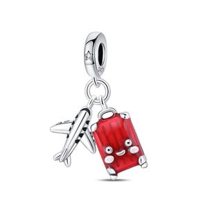 Pendentif Breloque Appareil Photo Avion en Forme de Cœur pour Enfants, Plaqué Or et Argent, Bijoux DIY, Style <span class=keywords><strong>Voyage</strong></span>, Meilleures Ventes - Product Image 6