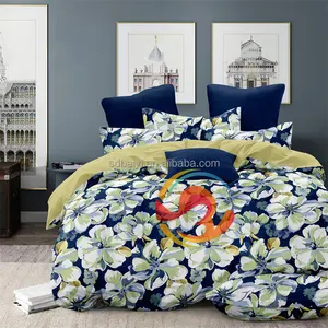 Home Textile Bettwäsche Polyester Herz muster bunte weiche Bettlaken Polyester Bett bezug mit Kissen bezügen