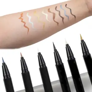 Nhãn Hiệu Riêng Trang Điểm Không Thấm Nước Từ Long Lanh Matte Màu Đen Gel Eye Liner Bút Màu Đen Gel Bút Chì Kẻ Mắt