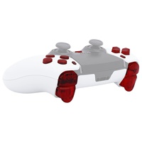 Kit de boutons de remplacement rouge clair eXtremeRate L1 R1 L2 R2 Clé de bouton de déclenchement pour contrôleur PS5 Dualsense Edge