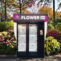 Distributeur Automatique de Fleurs | Machine Distributrice de Fleurs en Libre-Service | Boutique de Fleurs Extérieure Tactile | Bouquet de Fleurs Fraîches